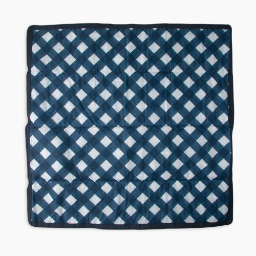 Little Unicorn Outdoor Blanket - Navy Plaid, 5 X 5 Ft