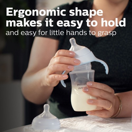 Natural Baby Bottle with Natural Response Nipple in Blue 3 Pack