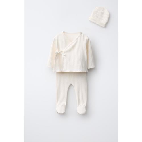 NEWBORN HEART SET WITH POUCH - Ecru | ZARA Canada