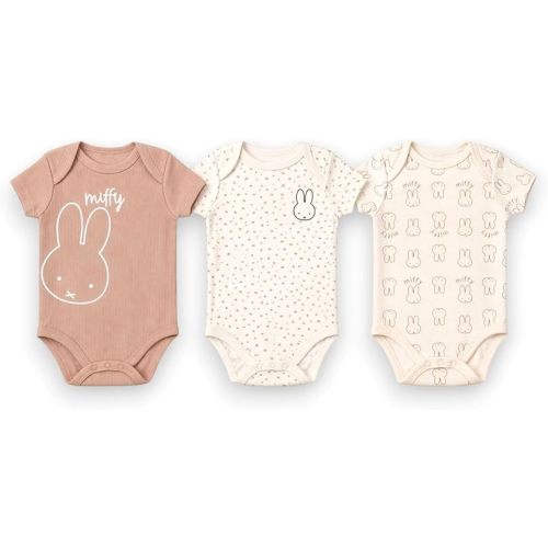 Miffy Baby' 3-Pack Short Sleeve Soft Cotton Blend Bodysuit Sets