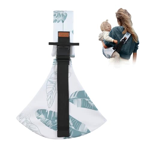 Baby Sling Carrier for Toddlers 6-36 Months, Adjustable Toddler Carrier for 10-30 lbs, Lightweight Cotton Hip Seat Shoulder Carrier for Side Carry, Travel, Shopping & Daily Use (Nature)