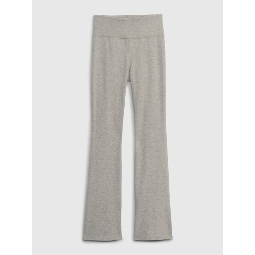 Kids Cotton Flare Leggings in heather grey, size: XXL (14/16)