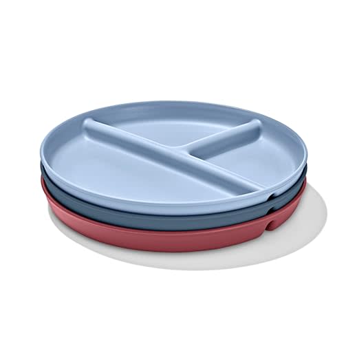 OXO Tot Stackable Divided Plates Set - 3pk - Dark