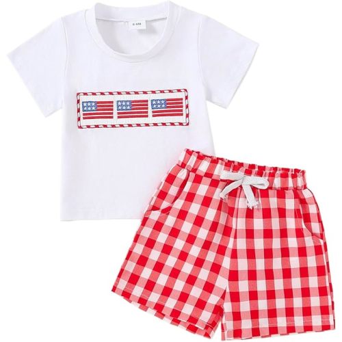 Yvowming 0-4T Toddler Baby Boy Clothes Kids Summer Truck Print T Shirt Short Set with Pockets