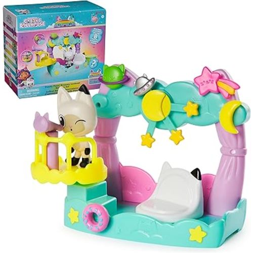 Gabby’s Dollhouse, Pandy Paws Dreamy Balcony Playset, 8-Pieces with Toy Figures, Doll House Accessories & Sensory Play, Kids Toys for Girls & Boys 3+