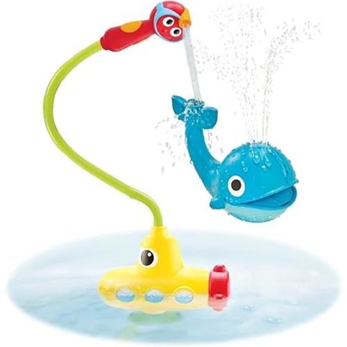 Yookidoo Baby Bath Toy (Ages 1-3)- Submarine Spray Whale With Hand Pump and Hose - Mold Free Battery Operated Toddler Water Toy with Easy to Grip Hand Shower- Make Bath Time Magical For Infants & Baby