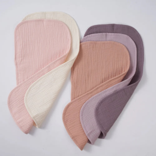 Organic Muslin Burp Cloths - Lavender Blush 5 Pack – Zoesage