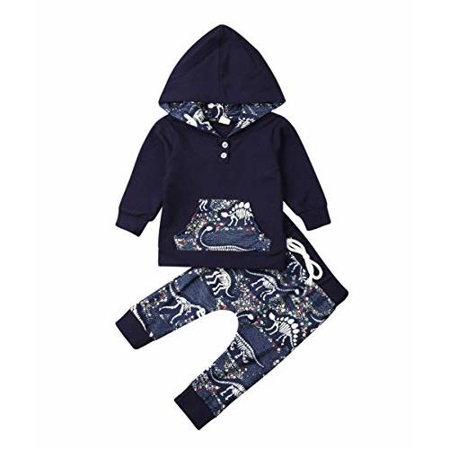 Toddler Infant Baby Boy Clothes Hoodie Fall Winter Sweatsuit Pants Gender Neutral Long Sleeve Outfit Set