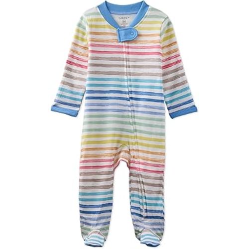 Butterblu Scout Sleep & Play 100% Organic Cotton Footed Zip Front Sleeper Pajamas for Baby Boys, Girls, Unisex