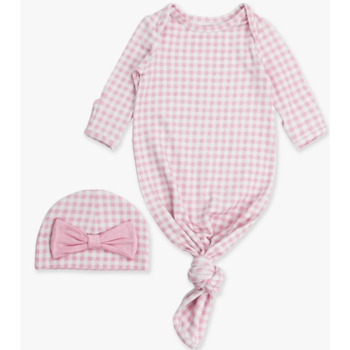 Ruffle Knotted Sleep Gown & Hat Set | RuffleButts & RuggedButts