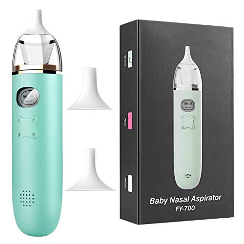 Comezy Baby Nasal Aspirator - Electric Nose Suction for Baby - Automatic Snot Sucker for Toddlers - Battery Powered Booger Sucker for Infants - Mucus Remover for Kids with 3 Suction Levels