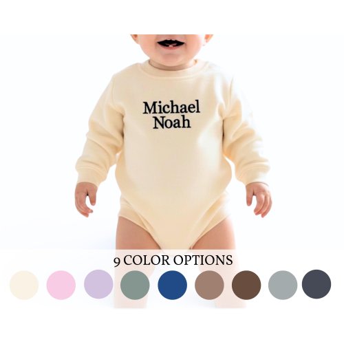 Personalized Oversized Baby Romper, Embroidered Baby Romper, Newborn Hospital Outfit Girl, Baby Coming Home Outfit Boy, Baby Shower Gift