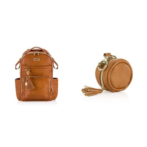 Itzy Ritzy Boss Plus + Pacifier Case with Clip, Cognac
