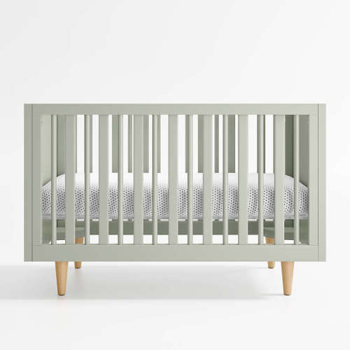 Finn Sage Green Wood Convertible Crib