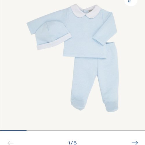 Hart's Hold Me Set (Pima Jacquard) - Buckhead Blue with Worth Avenue W