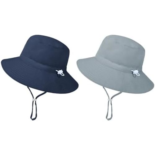 American Trends Baby Sun Hats for Boys Girls UPF 50+ Sun Protection Wide Brim Adjustable Summer Beach Bucket Hat