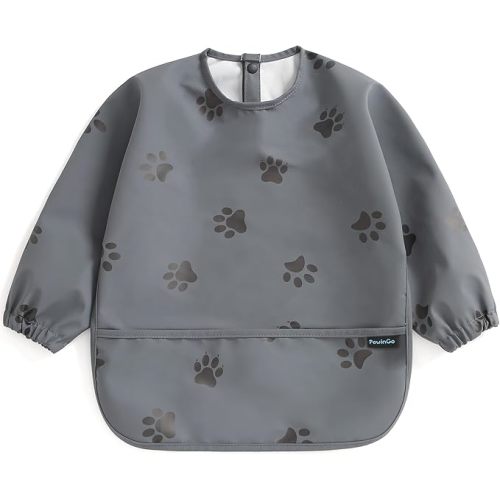 Weaning Bib with Long Sleeves & BLW, Soft and Skin-Friendly Material