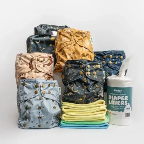 New Parent Starter Bundles: Pocket Cloth Diapers with Athletic Wicking Jersey and More