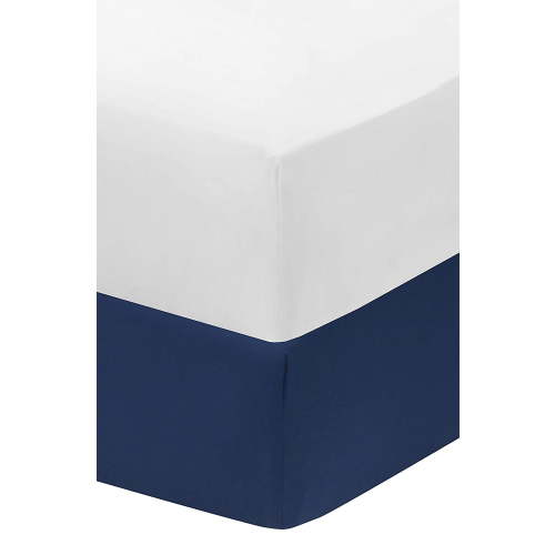 Everyday Kids 2-Pack Fitted Crib Sheets - White/Navy