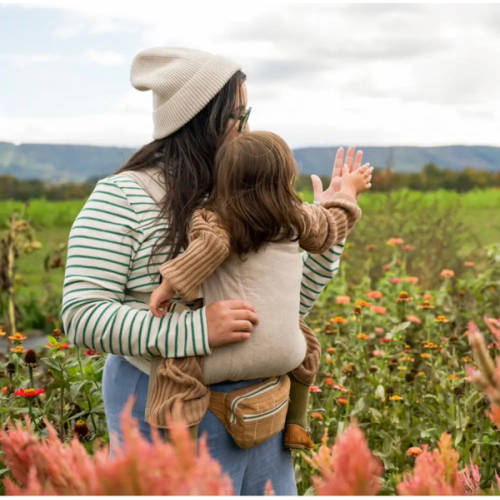 Hope and Plum | Tan Buckle Baby Carrier