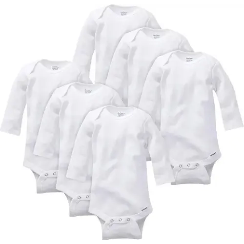 Gerber Baby Boys & Girls 6-Pack Long Sleeve Onesies Bodysuit
