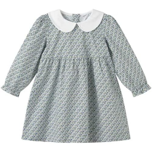 pureborn Baby Toddler Girl Dress Short and Long Sleeve Cotton Playwear Dresses 0-6T