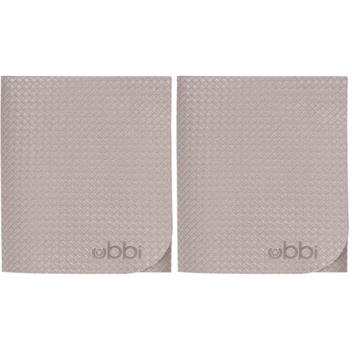 Ubbi On-The-Go Diaper Changing Baby Mat, Soft and Comfortable Diaper Bag Accessory Must Have for Newborns, Easy to Clean, Portable Folding Pad, Baby Traveling Accessories, Taupe (Pack of 2)