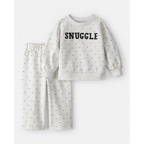 Baby Girl Snuggle Pullover & Pant Set - Grey | Carter's