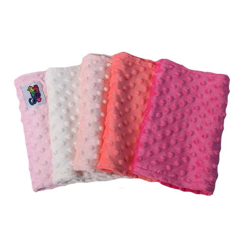 Baby Girls 5 Pack Minky Dot Burp Cloths - Shades Pink