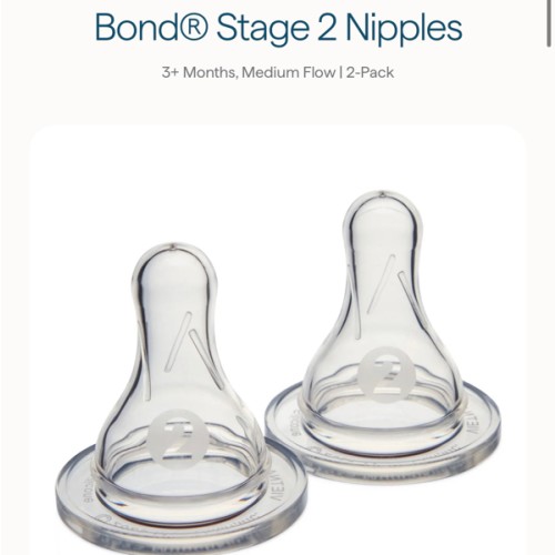 Bond® Bottle Nipples, 2-Pack | Munchkin
