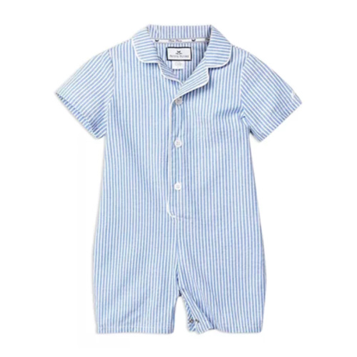Boys' French Blue Seersucker Summer Romper - Baby