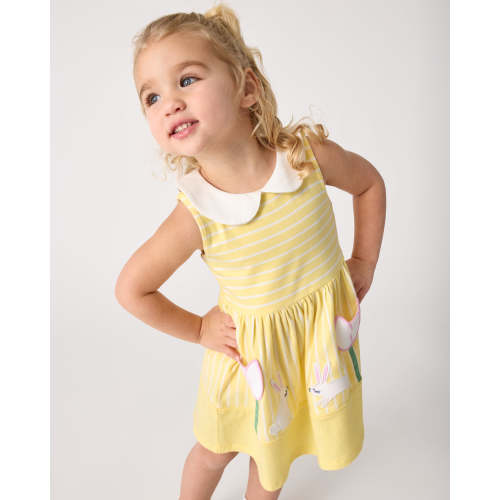 Sunny Tulip Collar Skater Dress | Little Sleepies