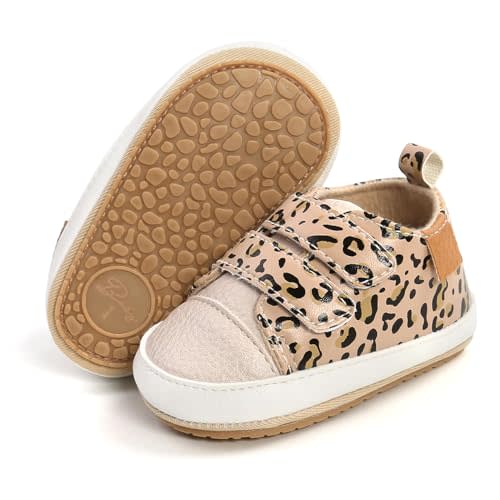 SOFMUO Baby Boys Girls High Top Ankle PU Leather Sneakers Soft Rubber Sole Infant Moccasins Newborn Oxford Loafers Anti-Slip Toddler Wedding Uniform Dress Shoes