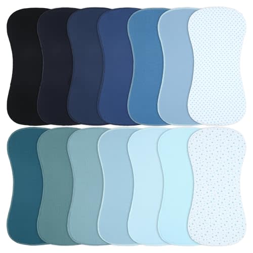 Muslin Burp Cloths 19" x 9", Baby Burping Clothes, Large Extra Soft Absorbent for Unisex Newborn Boys and Girls, 14-Pack