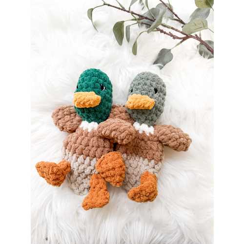 Duck Stuffed Animal, Woodland Nursery Decor Boy, Mallard Duck Nursery Decor, Heirloom Baby Gift, Soft Baby Toy