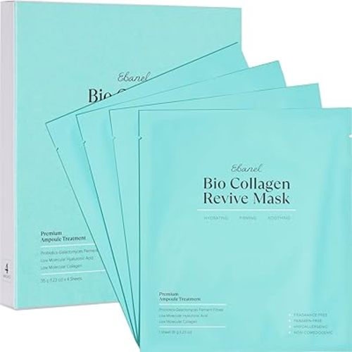 Ebanel Bio Collagen Face Mask, Hydrating Overnight Korean Face Sheet Masks