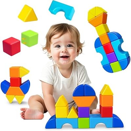 Pairez Toys Large Magnetic Blocks for Kids Ages 3+, 22PCS Building Blocks