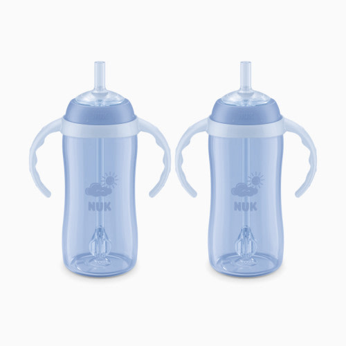 NUK Learner Straw Cup (2 Pack) - Blue, 10 Oz