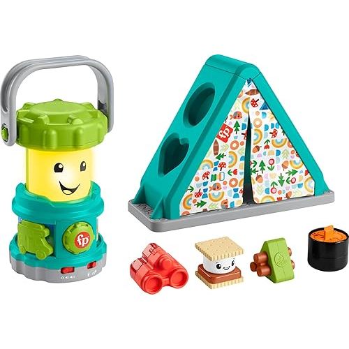 Fisher-Price Baby Toys S’More Fun Camping Set, 2 Learning Activities for Developmental Pretend Play Infants & Toddlers Ages 6+ Months (Amazon Exclusive)