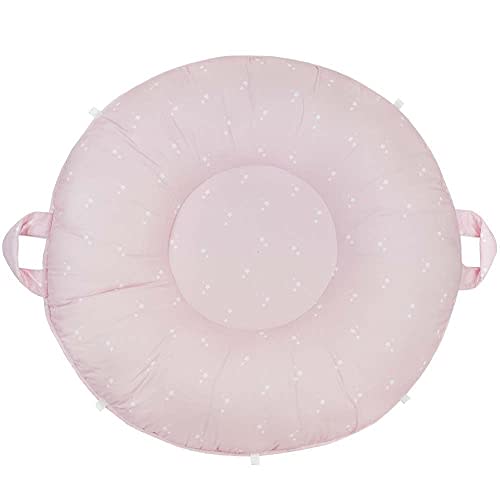 GooseWaddle Soft Comfortable Floor Cushion for Children (Estelle Light Pink)