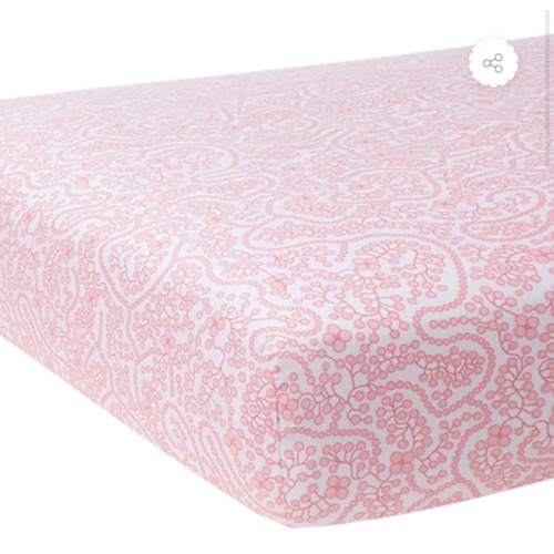 Shelby Pink Crib Sheet, Pink