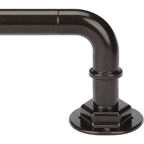 Byondeth Curtain Rods for Windows 16 to 88 Inches Adjustable Blackout Wrap Around 1 Inch Diameter Curtain Rod, Bronze