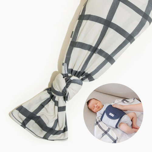 Indigo Windowpane Swaddle II – Freshly Picked