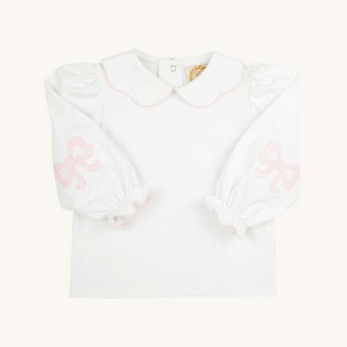 Emma's Elbow Patch Top and Onesie - Worth Avenue White