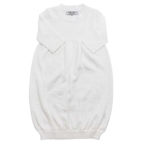 Knit Gown Straight Edge- Cream