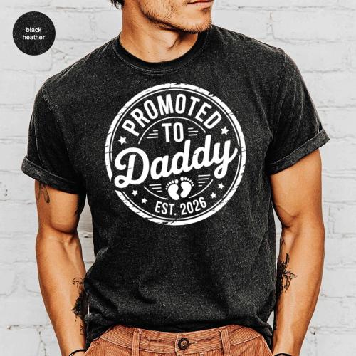 Promoted to Daddy T-Shirt, Established 2026 T-Shirt, New Dad Tee, Future Dad Gift, Expecting Dad T-Shirt, Father to be shirt