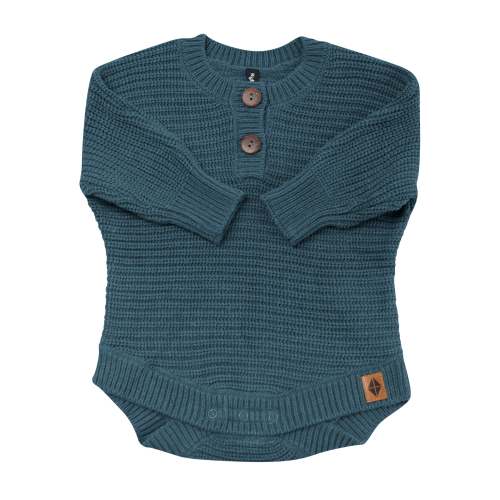 Chunky Knit Romper in Atlantic