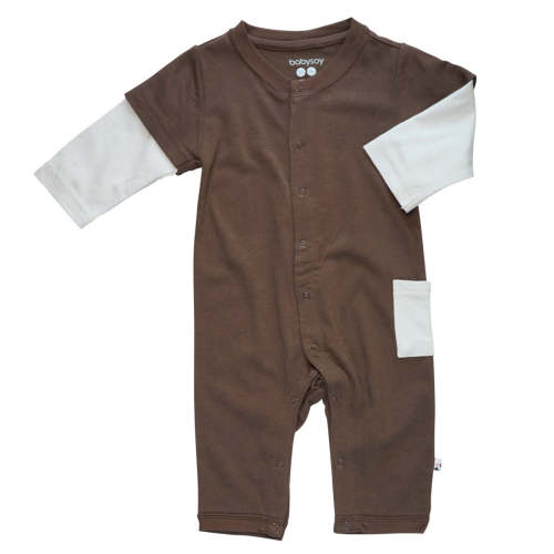 Baby & Tots Baseball Style Long Sleeve Coverall Romper