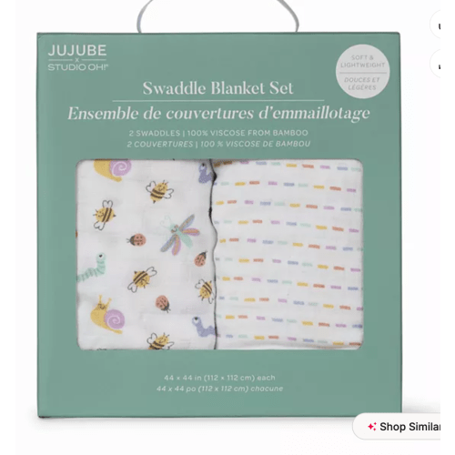 JuJuBe x Studio Oh! 2-Pack Swaddle Blanket Set