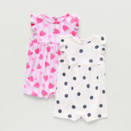 Okie Dokie Baby Girls Sleeveless 2-pc. Romper 9M